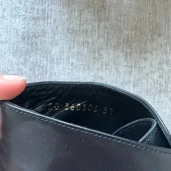 Saint Laurent Black Leather Buckle Boots - Picture 5 of 8